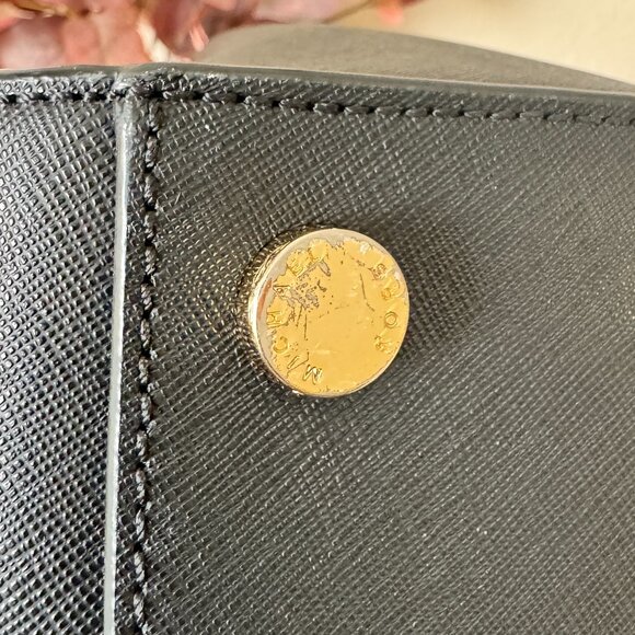 Black Michael Kors Selma Saffiano Leather Medium Satchel - Picture 8 of 14